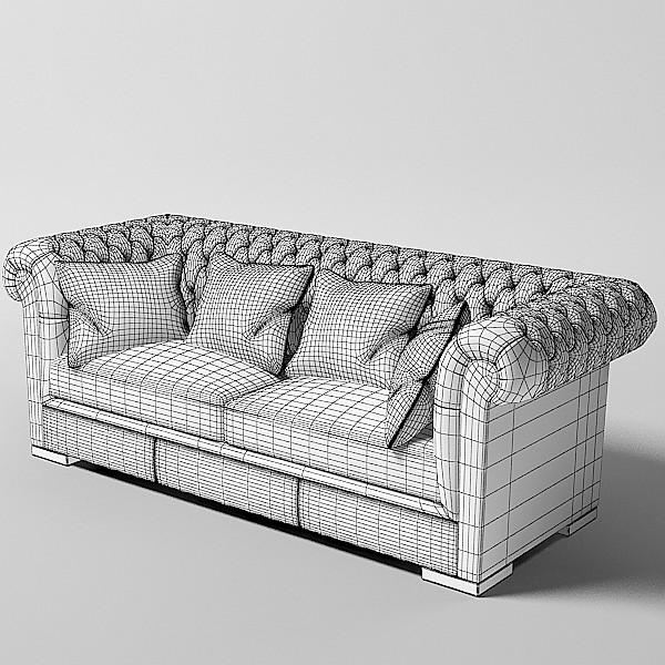 classical sofa tufted 3d x - classical classic  sofa  tufted delano velvet by shop3ds